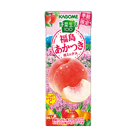 カゴメ 野菜生活100 福島あかつき 桃ミックス